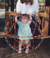 When April could still fit inside the Hoberman sphere